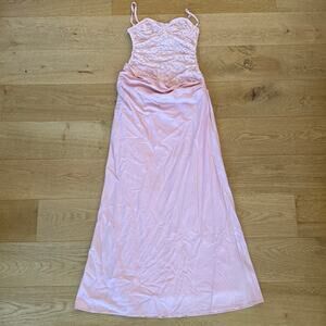 Peppermayo Maxi Dress Lace Sleeveless Romy Size US6 Pink